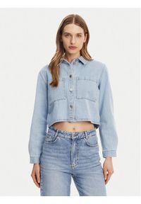 JDY Kurtka jeansowa Marly 15338847 Błękitny Oversize. Kolor: niebieski. Materiał: bawełna