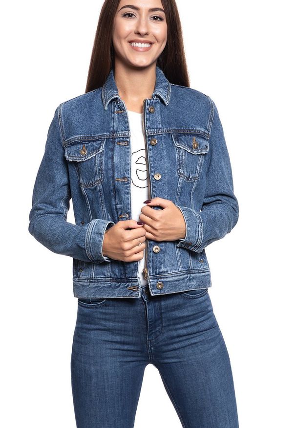 Mustang - DAMSKA KURTKA JEANSOWA MUSTANG Harper 1009088 5000 777. Materiał: jeans
