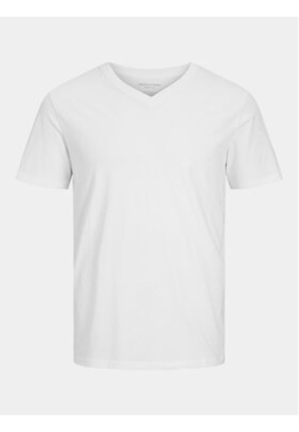 Jack & Jones T-Shirt Basic 12156102 Biały Standard Fit. Kolor: biały. Materiał: bawełna