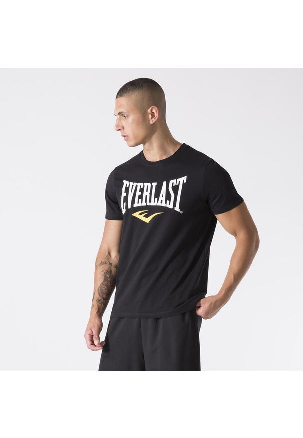 EVERLAST - Ikoniczny T-Shirt Z Logo Czarny Bawelna. Kolor: czarny. Długość: krótkie