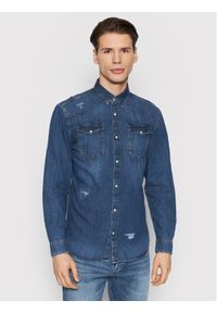 Jack & Jones - Jack&Jones Koszula jeansowa Sheridan 12188543 Granatowy Regular Fit. Kolor: niebieski. Materiał: jeans, bawełna #1