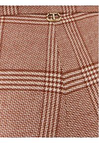 TwinSet - TWINSET Spodnie materiałowe 232TP2754 Brązowy Regular Fit. Kolor: brązowy. Materiał: syntetyk