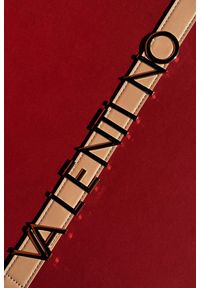 Valentino by Mario Valentino - VALENTINO Beżowa shopperka Alexia. Kolor: beżowy. Wzór: aplikacja, paski #5