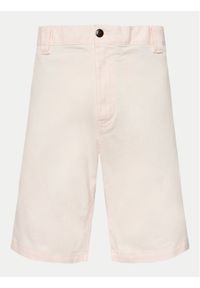 Tommy Jeans Szorty materiałowe Scanton DM0DM13221 Różowy Slim Fit. Kolor: różowy. Materiał: bawełna
