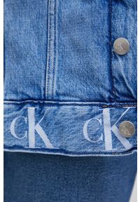 Calvin Klein Jeans Kurtka jeansowa damska przejściowa oversize. Kolor: niebieski. Materiał: denim #5