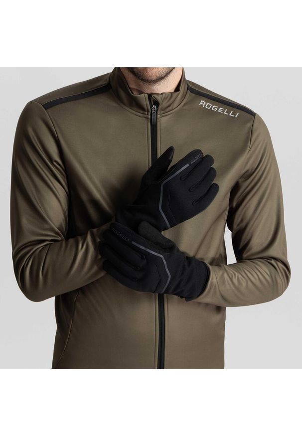 ROGELLI - Rękawiczki rowerowe unisex Rogelli Apex. Kolor: czarny