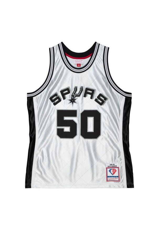 Mitchell & Ness - Koszulka San Antonio Spurs NBA 75th Platinum Swingman Jersey 1998 David Robinson. Kolor: szary. Materiał: jersey. Sport: koszykówka