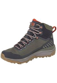 Buty trekkingowe męskie Karrimor Peregrine. Wysokość cholewki: za kostkę. Zapięcie: sznurówki. Kolor: zielony. Materiał: guma, materiał, syntetyk. Szerokość cholewki: normalna
