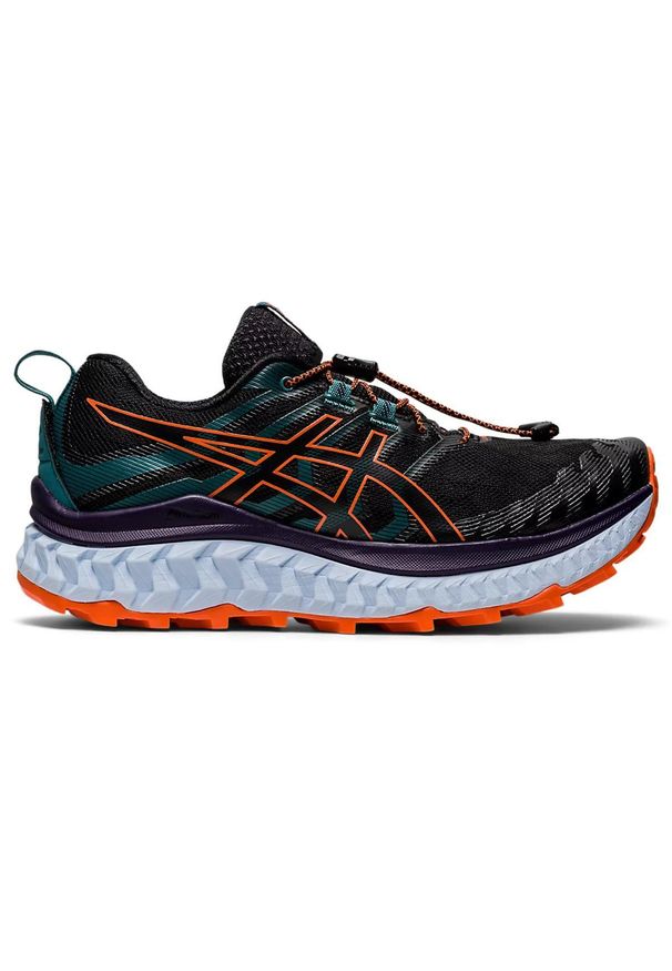 Buty do biegania damskie Asics Trabuco Max. Kolor: wielokolorowy, pomarańczowy, czarny. Materiał: materiał, syntetyk, tkanina. Szerokość cholewki: normalna