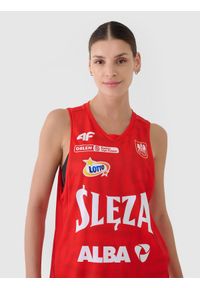 4f - 4F Koszulka meczowa replika wyjazdowa z sezonu 2024/25 damska 4F x Ślęza Wrocław - multikolor XXL. Typ kołnierza: dekolt w serek. Kolor: wielokolorowy. Materiał: dzianina, włókno, materiał, syntetyk. Wzór: gładki, nadruk, ze splotem. Sport: koszykówka, fitness