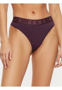 DKNY Stringi DK4529 Fioletowy. Kolor: fioletowy. Materiał: bawełna