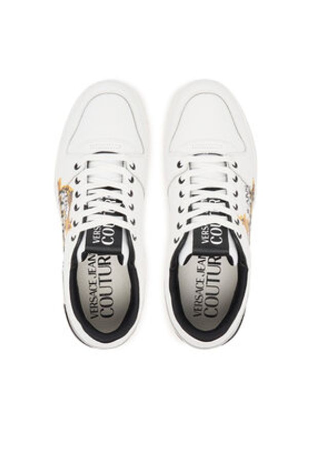 Versace Jeans Couture Sneakersy 79YA3SJ5 ZPB42 Biały. Kolor: biały. Materiał: skóra