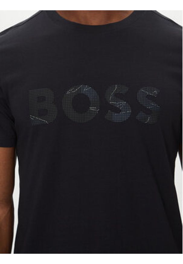 BOSS T-Shirt Glamping 50537834 Granatowy Regular Fit. Kolor: niebieski. Materiał: bawełna