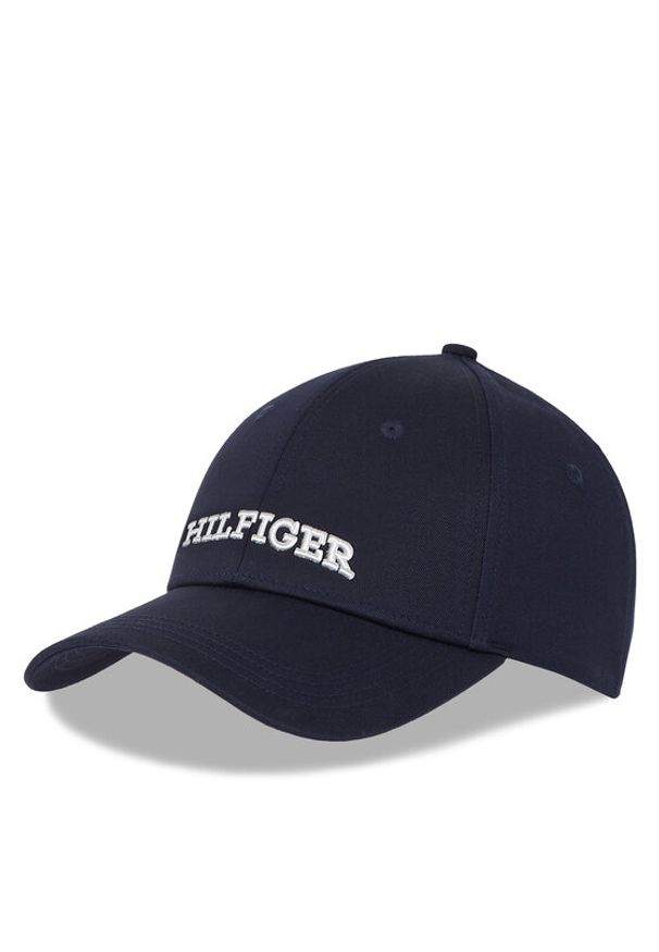 TOMMY HILFIGER - Tommy Hilfiger Czapka z daszkiem Hilfiger Prep Cap AW0AW16040 Granatowy. Kolor: niebieski. Materiał: materiał