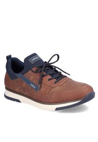 Sneakersy Rieker B2051-24 Mandel / Fuchs / Denim / Navy 24. Kolor: brązowy. Materiał: denim #1