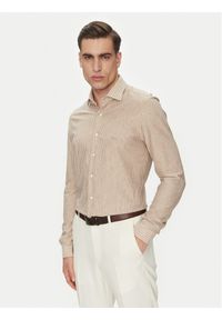 Michael Kors Koszula MK0DS01538 Beżowy Slim Fit. Kolor: beżowy. Materiał: bawełna #1