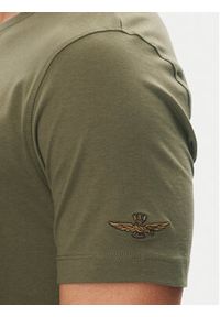 Aeronautica Militare T-Shirt 251TS2414J641 Khaki Regular Fit. Kolor: brązowy. Materiał: bawełna