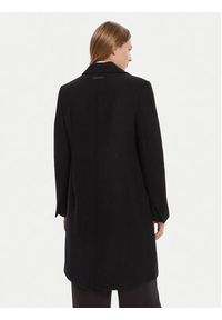 Calvin Klein Płaszcz wełniany LV044D558G Czarny Slim Fit. Kolor: czarny. Materiał: wełna #3