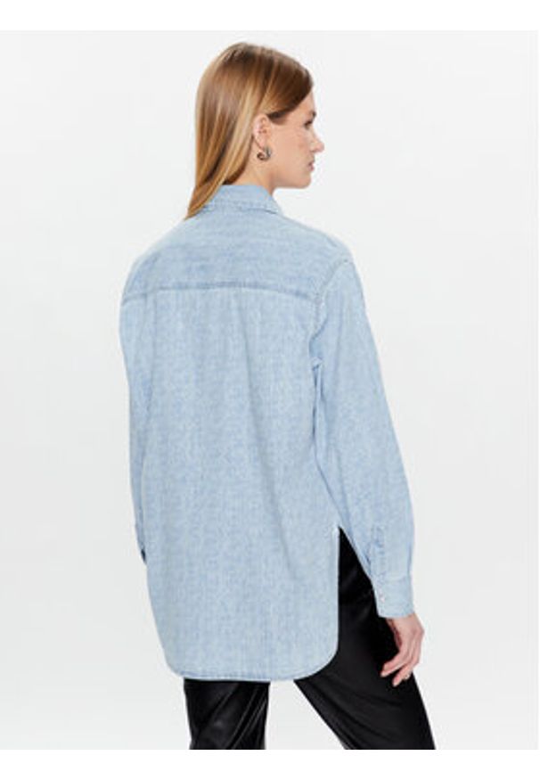 Pinko Koszula jeansowa 100816 A0FO Niebieski Regular Fit. Kolor: niebieski. Materiał: bawełna