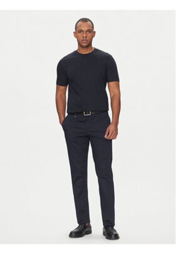 BOSS T-Shirt H-Tessler 17 50523931 Granatowy Slim Fit. Kolor: niebieski. Materiał: bawełna