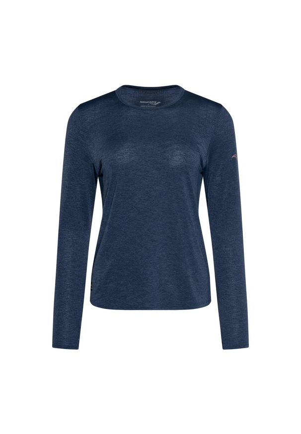 Longsleeve do biegania damska Saucony Stopwatch. Kolor: niebieski. Długość rękawa: długi rękaw