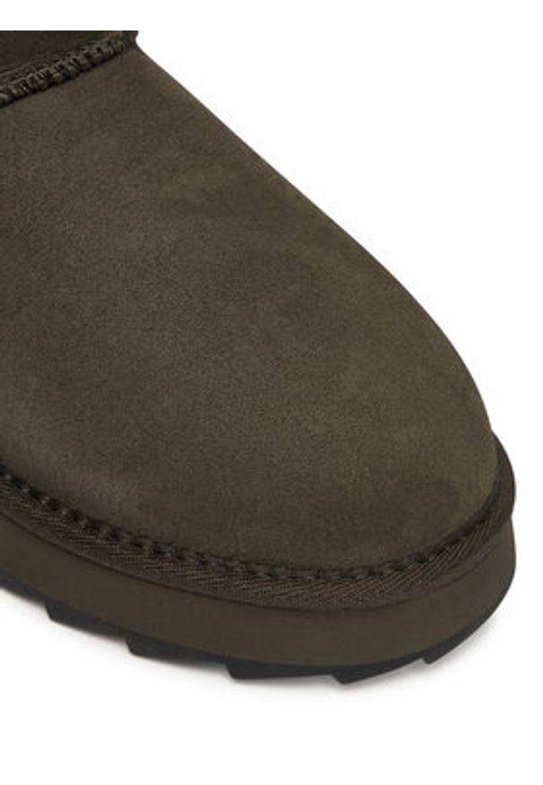 EMU Australia Śniegowce Sharky Mini W12434 Khaki. Kolor: brązowy. Materiał: skóra, zamsz