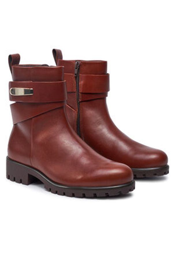 ecco - ECCO Botki Modtray W 49019301053 Brązowy. Kolor: brązowy. Materiał: skóra