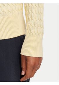 TOMMY HILFIGER - Tommy Hilfiger Sweter WW0WW44993 Żółty jasny Regular Fit. Kolor: żółty. Materiał: bawełna #4