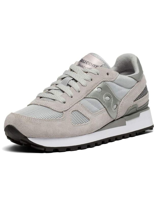 Saucony - Buty Shadow Original Rozmiar 37.5 Szary - S1108-803. Zapięcie: sznurówki. Kolor: wielokolorowy, szary. Materiał: tkanina, materiał, syntetyk. Szerokość cholewki: normalna. Sport: turystyka piesza