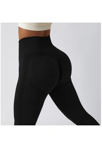 Intica - Legginsy treningowe modelujące sylwetkę z wysokim stanem Gulli. Stan: podwyższony. Kolor: czarny. Materiał: tkanina. Sport: fitness #5