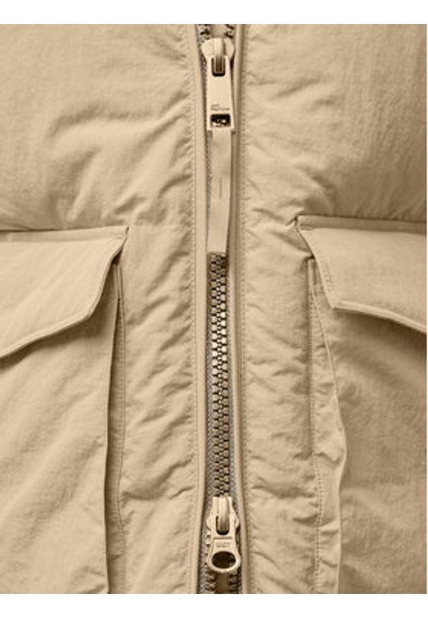 Jack Wolfskin Kurtka puchowa Nordlicht A60040 Beżowy Regular Fit. Kolor: beżowy. Materiał: syntetyk