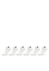 Adidas - adidas Skarpety Niskie Unisex Cushioned Sportswear Ankle Socks 6 Pairs HT3442 Biały. Kolor: biały. Materiał: bawełna