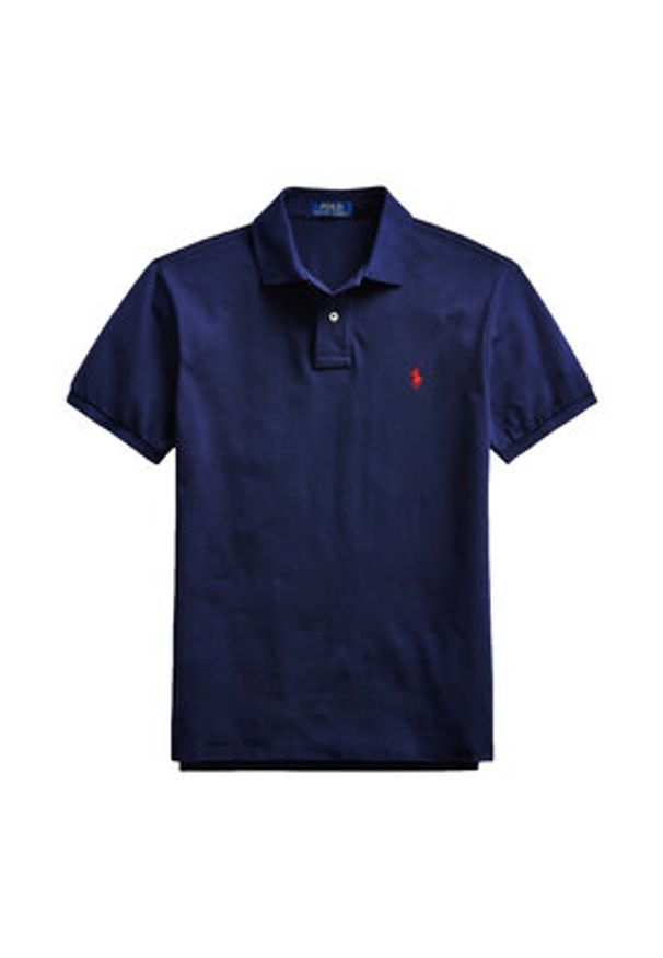 Polo Ralph Lauren Polo Core Replen 710795080 Granatowy Slim Fit. Typ kołnierza: polo. Kolor: niebieski. Materiał: bawełna