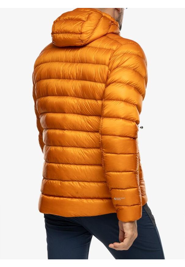 Kurtka puchowa męska Montane Alpine 850 Lite Hoodie. Kolor: pomarańczowy. Materiał: puch
