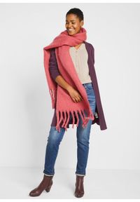 bonprix - Długi sweter dzianinowy bez zapięcia, długi rękaw. Kolor: fioletowy. Materiał: dzianina. Długość rękawa: długi rękaw. Długość: długie #3