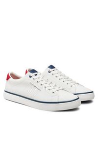 TOMMY HILFIGER - Tommy Hilfiger Sneakersy Th Hi Vulc Low Core Seasonal FM0FM05110 Écru. Materiał: materiał #4