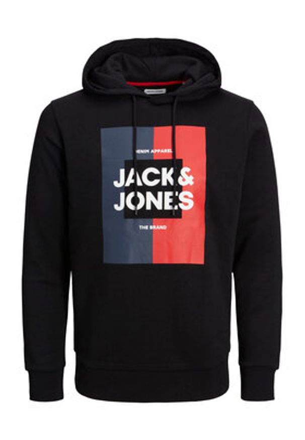 Jack & Jones - Jack&Jones Bluza Oscar 12235248 Czarny Regular Fit. Kolor: czarny. Materiał: bawełna, syntetyk