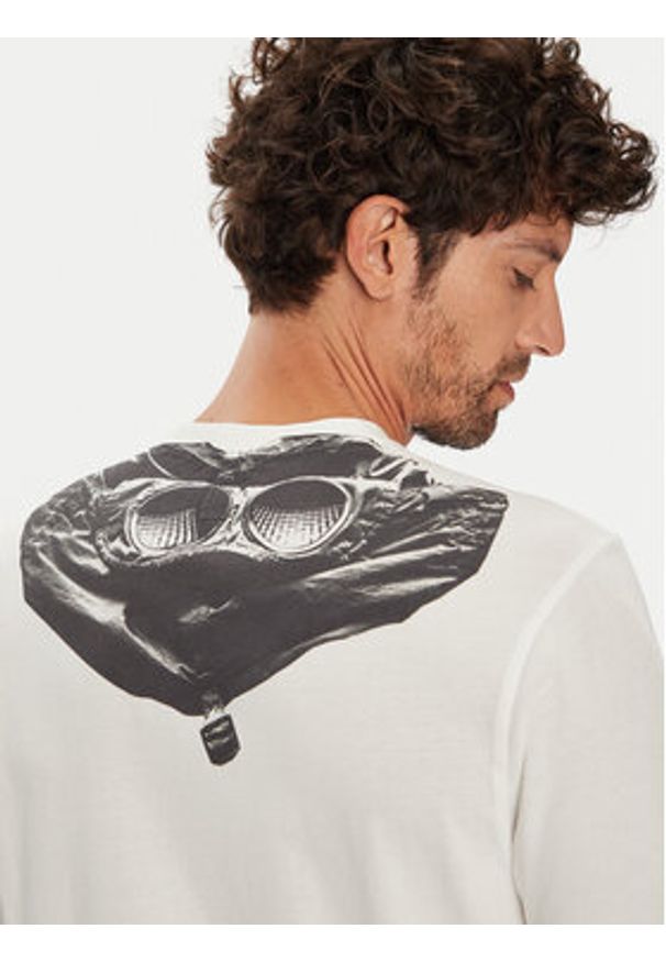 C.P. Company T-Shirt RCCMTS725A005100W Écru Regular Fit. Materiał: bawełna