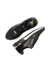 MEXX - Mexx sneakersy skórzane Fleur kolor czarny MXK047102W. Nosek buta: okrągły. Zapięcie: sznurówki. Kolor: czarny. Materiał: skóra #3
