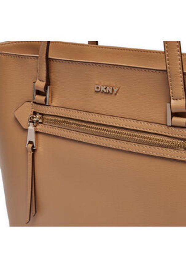DKNY Torebka R42A3E20 Brązowy. Kolor: brązowy. Materiał: skórzane