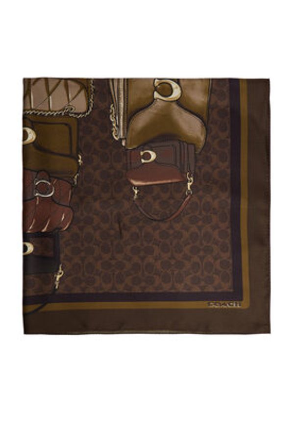 Coach Chusta 29CAS76 Brązowy. Kolor: brązowy. Materiał: jedwab