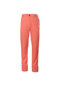 Damskie spodnie o regularnym kroju Helly Hansen Dock chinos. Kolor: czerwony. Długość: długie