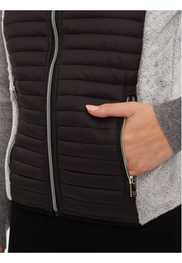 Aulp Bezrękawnik Unima Czarny Slim Fit. Kolor: czarny. Materiał: syntetyk. Długość rękawa: bez rękawów