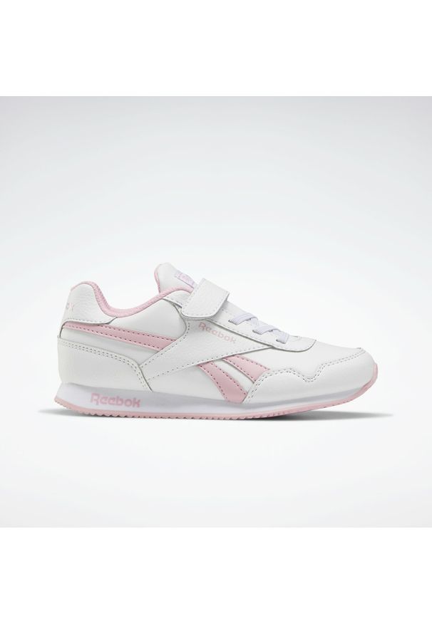 Buty do chodzenia dla dzieci Reebok Royal Classic Jogger. Zapięcie: rzepy. Kolor: wielokolorowy, różowy, biały. Materiał: materiał, syntetyk. Szerokość cholewki: normalna. Model: Reebok Classic, Reebok Royal. Sport: turystyka piesza