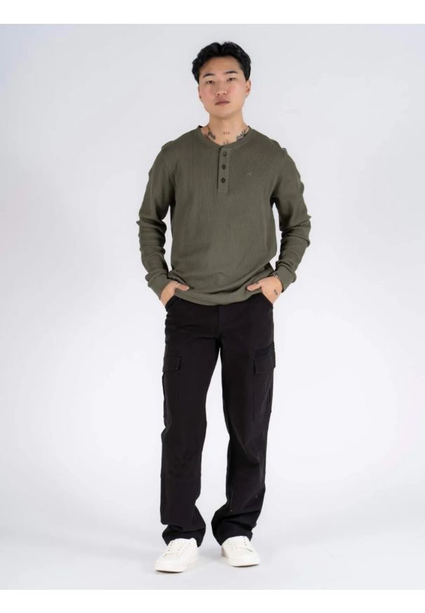 MARCUS - Męskie Spodnie Materiałowe Marcus Gerry Cargo 9098 Black 16-200135. Materiał: materiał