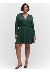 mango - Mango Sukienka codzienna Monaco 57054402 Zielony Regular Fit. Okazja: na co dzień. Kolor: zielony. Materiał: syntetyk. Typ sukienki: proste. Styl: casual #2