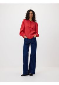 Reserved - Koszula z modalem - czerwony. Kolor: czerwony. Materiał: tkanina #1