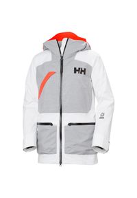 Damska kurtka narciarska z kapturem Helly Hansen Whitewall Lifaloft 3.0T. Typ kołnierza: kaptur. Kolor: biały. Materiał: puch. Sezon: zima. Sport: narciarstwo #1