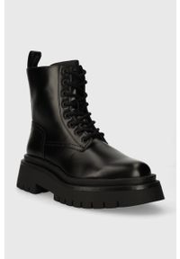 Pepe Jeans workery QUEEN BASS damskie kolor czarny na platformie PLS50497. Nosek buta: okrągły. Zapięcie: sznurówki. Kolor: czarny. Materiał: guma. Obcas: na platformie. Styl: klasyczny #5