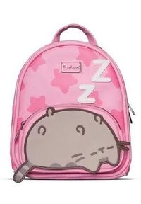 Pusheen plecak mały skórzany z aplikacją. Materiał: skóra. Wzór: aplikacja